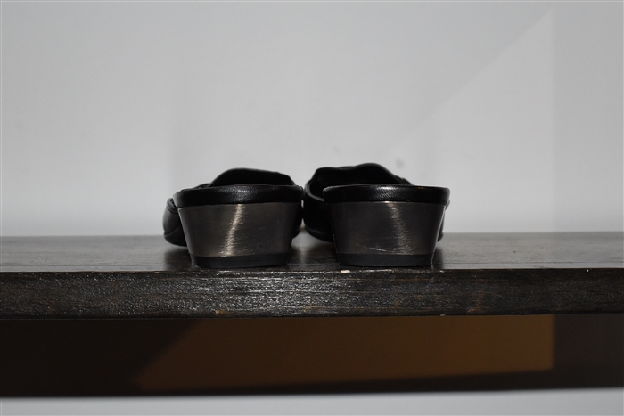 Black Leather Prada Mules, size 10