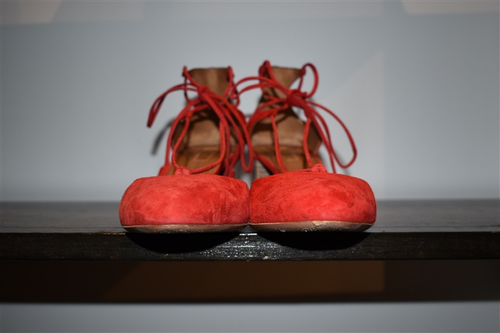 Bright Red Aquazzura Pumps, size 9.5