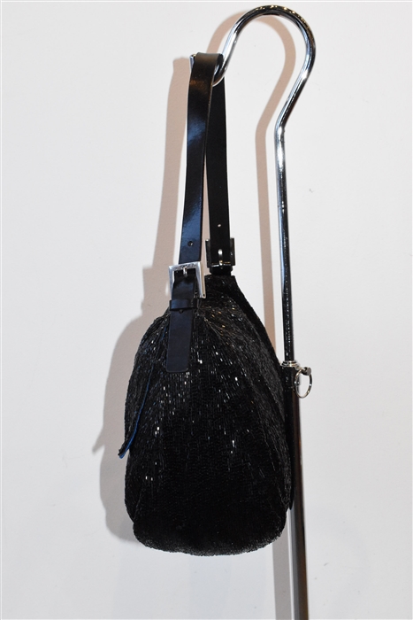 Sparkly Black Fendi Shoulder Bag, size M