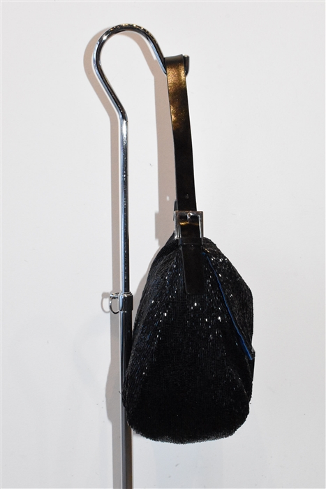 Sparkly Black Fendi Shoulder Bag, size M