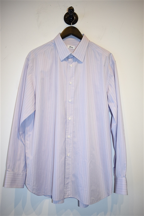 Lilac Brioni Button Shirt, size XL