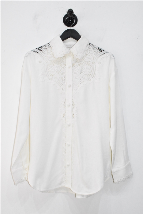 Soft White Caroline Constas Shirt, size S