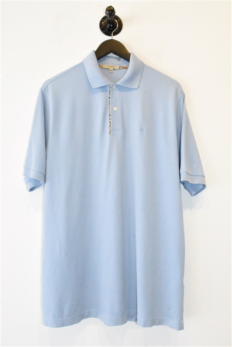 Powder Blue Burberry Polo, size M