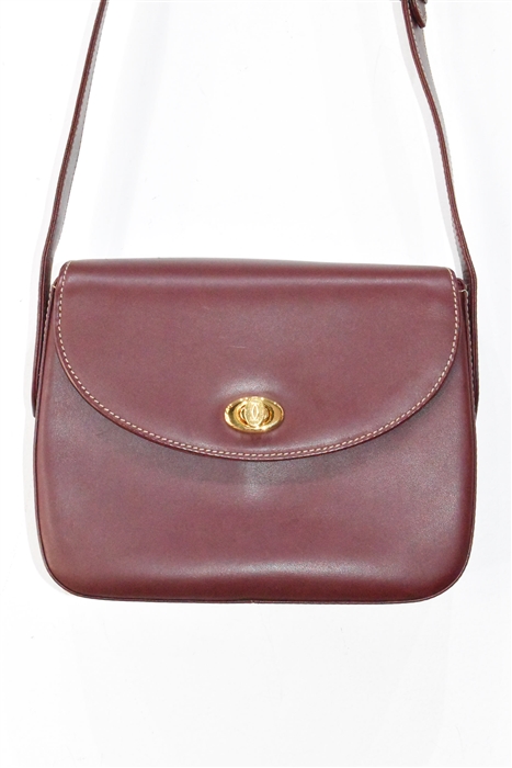 Burgundy Cartier Shoulder Bag, size S