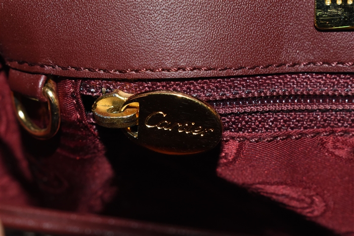 Burgundy Cartier Shoulder Bag, size S