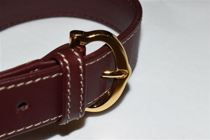 Burgundy Cartier Shoulder Bag, size S
