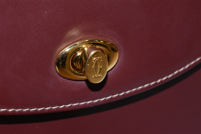 Burgundy Cartier Shoulder Bag, size S