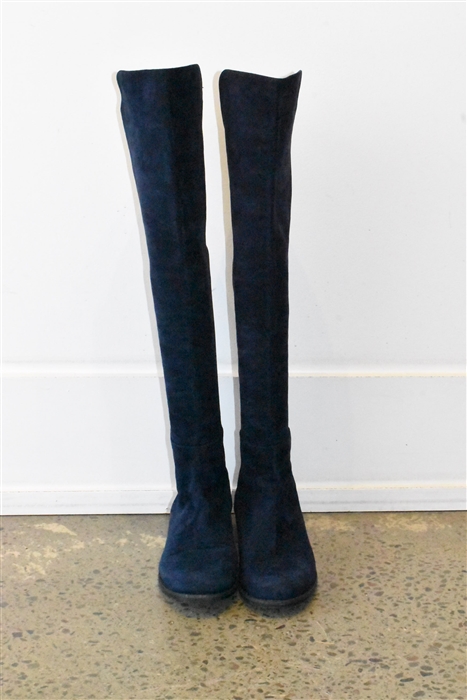 Navy Stuart Weitzman Tall Boots, size 7.5
