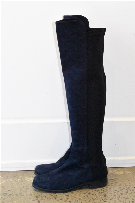 Navy Stuart Weitzman Tall Boots, size 7.5