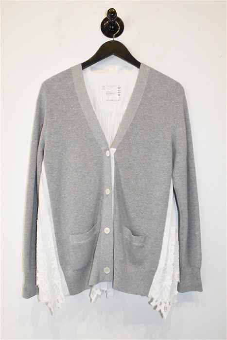 Gray & White Sacai Cardigan, size M