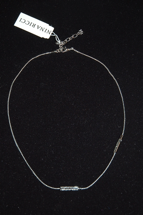 Rhodium Nina Ricci Necklace, size O/S