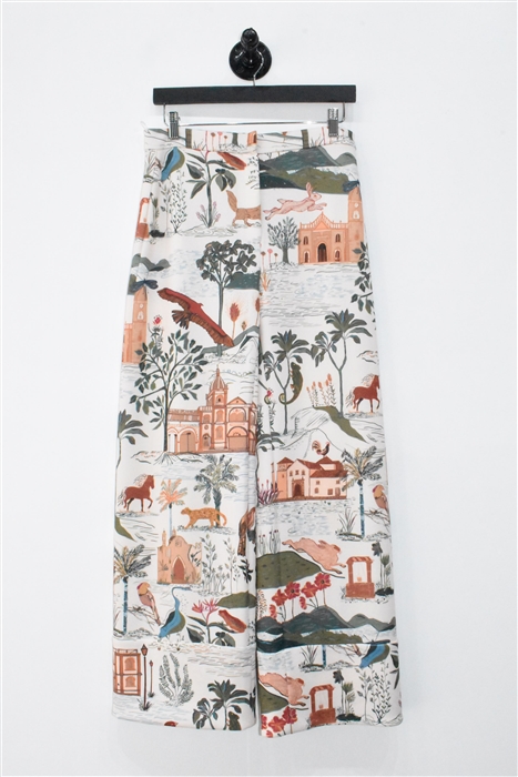 Print Andres Otalora Wide-Leg Trousers, size 8