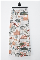 Print Andres Otalora Wide-Leg Trousers, size 8