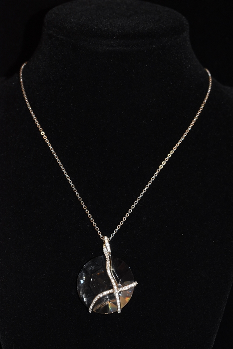 Silver Swarovski Necklace, size O/S