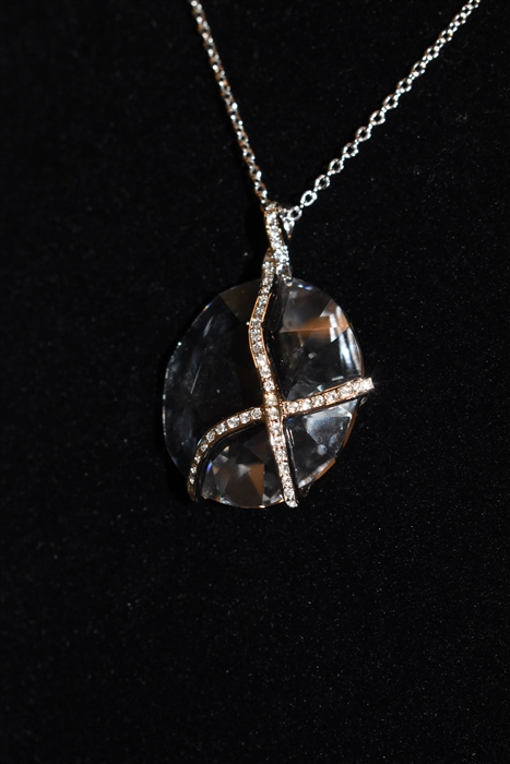 Silver Swarovski Necklace, size O/S