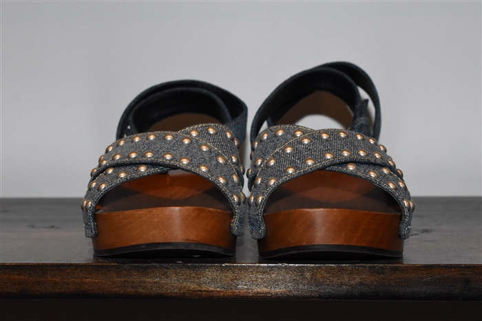 Denim Blue Saint Laurent Sandal, size 6
