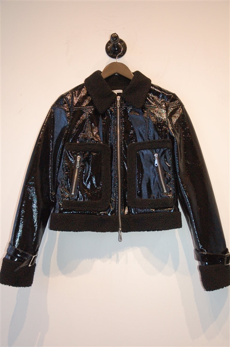 Shiny Black Rebecca Minkoff Jacket, size S
