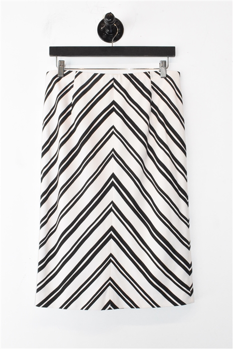 White Stripe Marc Cain Pencil Skirt, size M