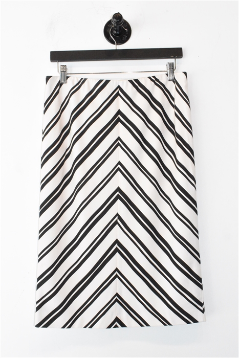 White Stripe Marc Cain Pencil Skirt, size M