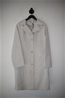 Ivory Desa Leather Coat, size 4