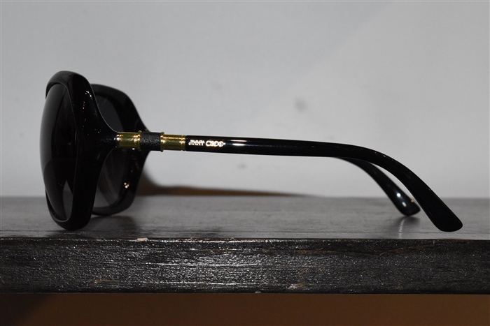 Shiny Black Jimmy Choo Sunglasses, size O/S