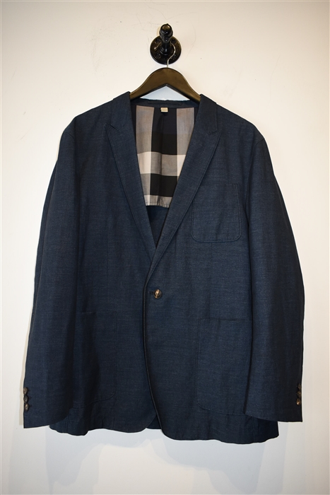 Dark Denim Burberry Sport Coat, size 44