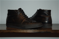 Black Leather Common Projects High-Top Sneakers, size 7