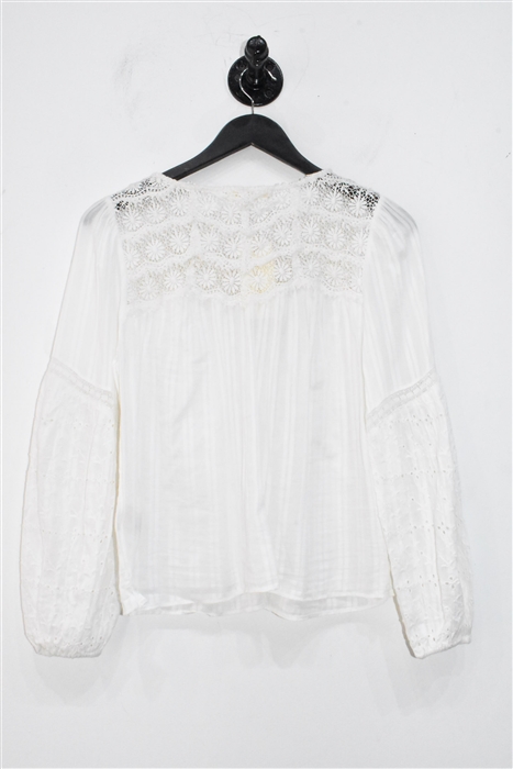 Soft White Love Shack Fancy Blouse, size XS