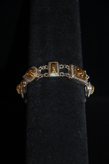 Rhodium Nina Ricci Bracelet, size O/S