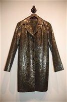 Black & Gold Pink Tartan Dress Coat, size M