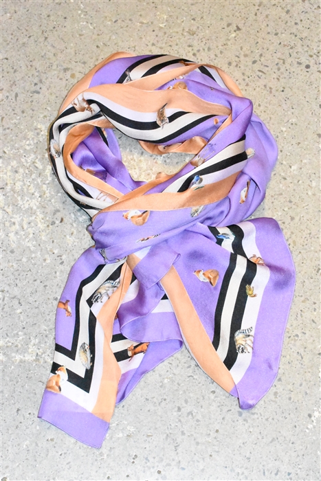 Lavender Marc Cain Silk Scarf, size O/S