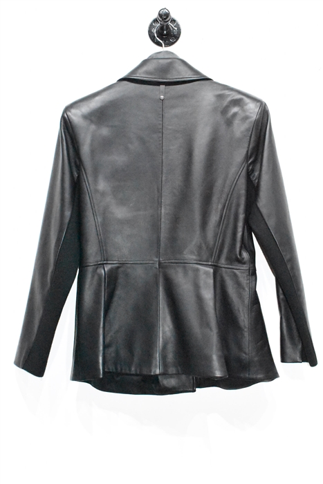 Black Leather Mackage Leather Jacket, size M