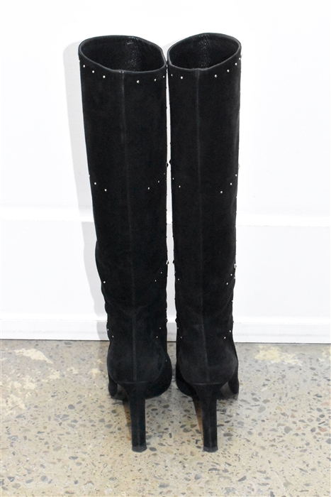 Black Suede Casadei Tall Boots, size 8.5