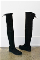 Black Suede Stuart Weitzman Over-the-Knee Boots, size 7.5