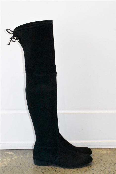 Black Suede Stuart Weitzman Over-the-Knee Boots, size 7.5