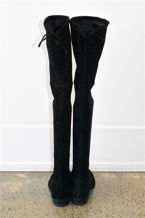 Black Suede Stuart Weitzman Over-the-Knee Boots, size 7.5