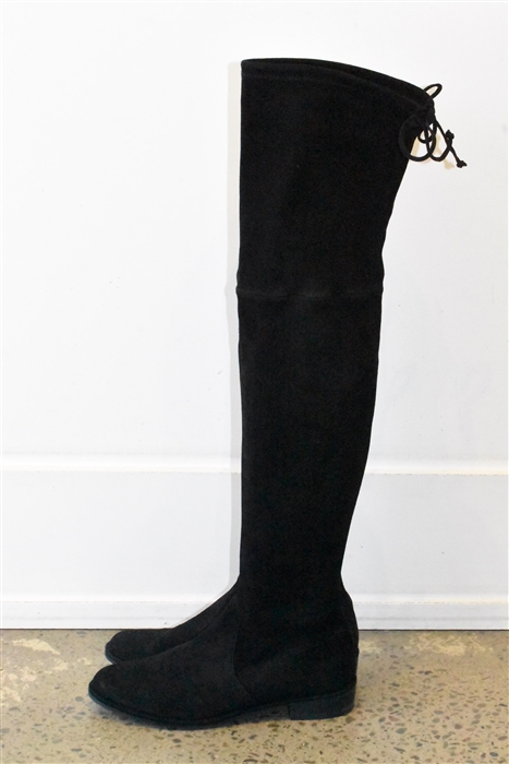Black Suede Stuart Weitzman Over-the-Knee Boots, size 7.5