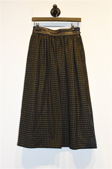 Houndstooth Escada Wrap Skirt, size 8