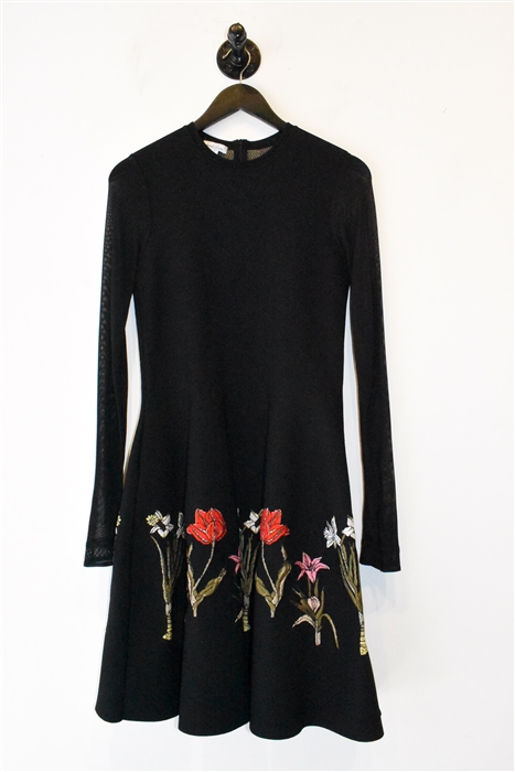 Black Oscar de la Renta A-Line Dress, size M