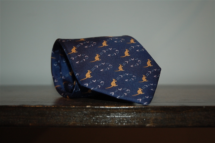 Navy Hermes Tie, size O/S