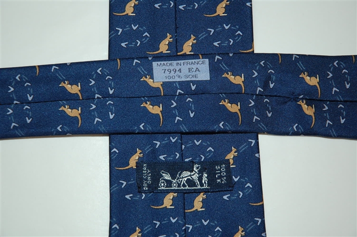 Navy Hermes Tie, size O/S