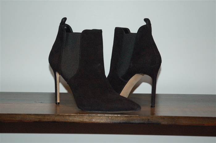 Black Suede Manolo Blahnik Booties, size 9