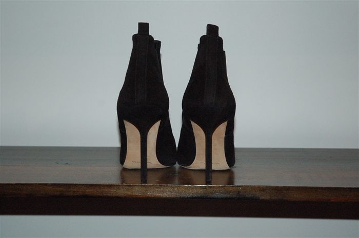 Black Suede Manolo Blahnik Booties, size 9