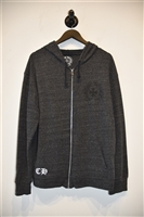 Dark Ash Chrome Hearts Zippered Hoodie, size XL