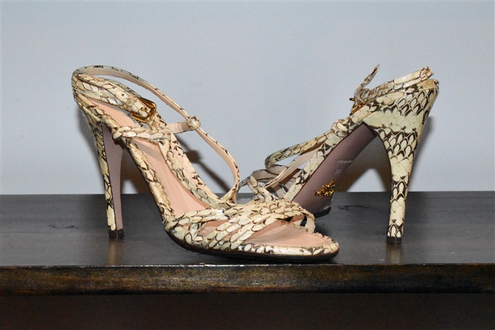 Snakeskin Prada Sandal, size 6