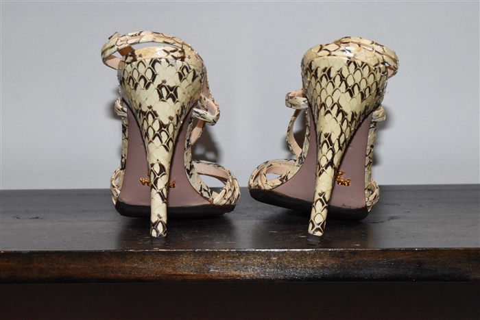 Snakeskin Prada Sandal, size 6