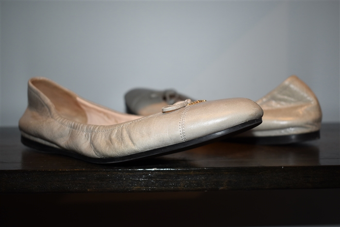 Taupe Prada Ballet Flats, size 9
