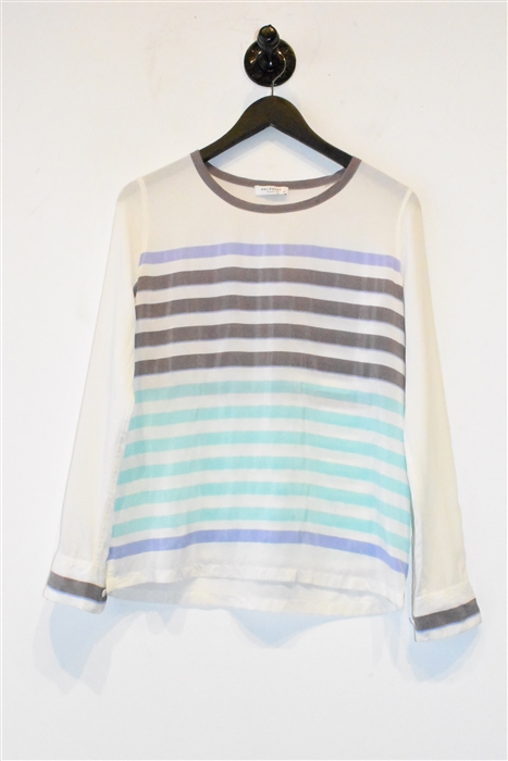 White Stripe Equipment Pullover, size XS