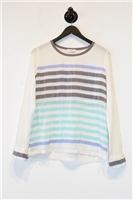 White Stripe Equipment Pullover, size XS