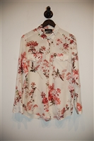 Floral The Kooples Silk Shirt, size S